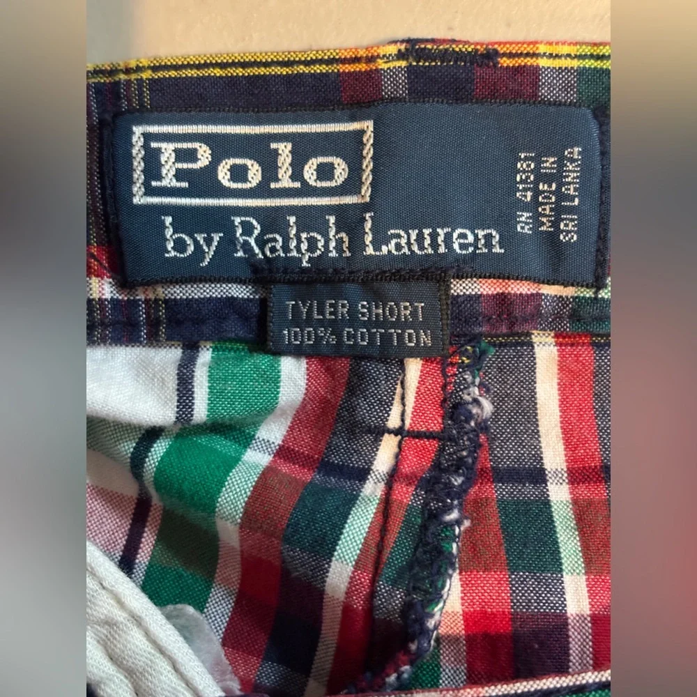 Polo Ralph Lauren‎ Men's Plaid Modern Preppy Country Club Pleated Shorts Size 34